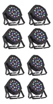 Comprar Combo 8 Tachos Par Led Proton Venetian 18 X 1w Rgb Vt-p006