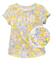 Comprar Camiseta Old Navy Para Niñas Floral Con Logo 