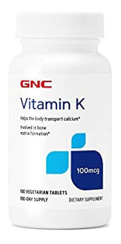 Gnc Vitamina K 100 Mcg