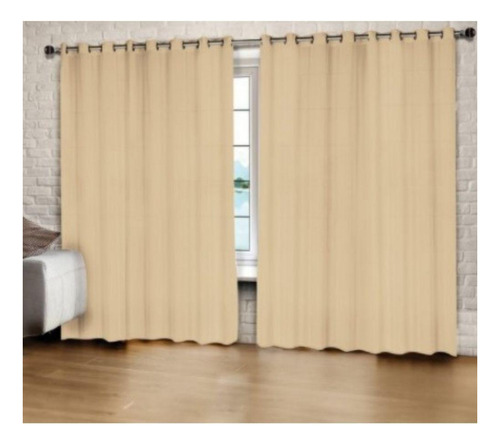 Cortina Oxford Palha 6.00 X 2.30 Para Sala / Quarto