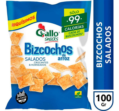 Bizcochos Salados 100 Gr Gallo Galletitas Saladas