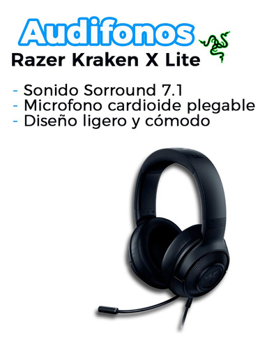Audifonos Razer Kraken X Lite