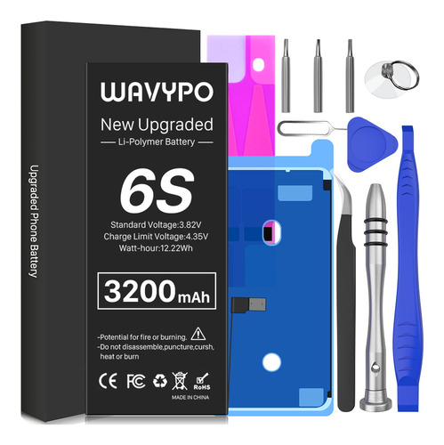 Batera Para iPhone 6s, 3200 Mah Wavypo 2022 De Alta Capacida