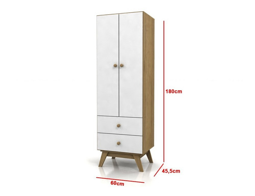 Ropero Placard Escandinavo Nordico Laqueado 2 Cajones