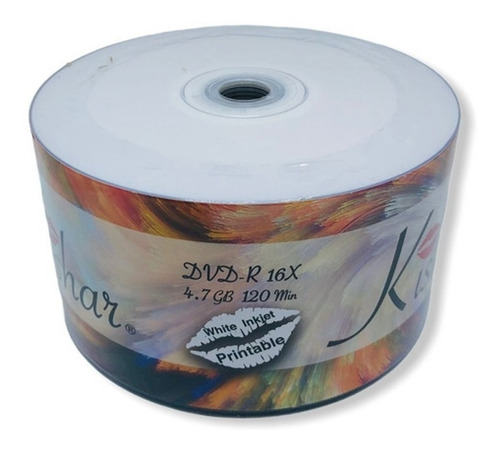 Dvd-r Kishar Printable 4.7 Gb 16x 120 Minutos 50 Pzs