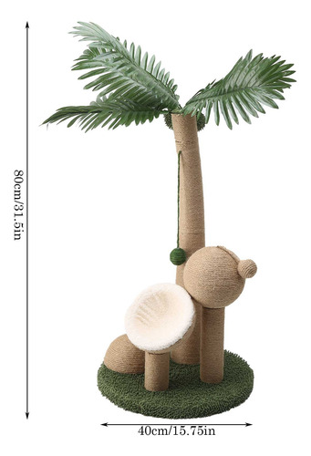 Rascador Para Gatos Con Forma De Cocotero De La Selva Tropic