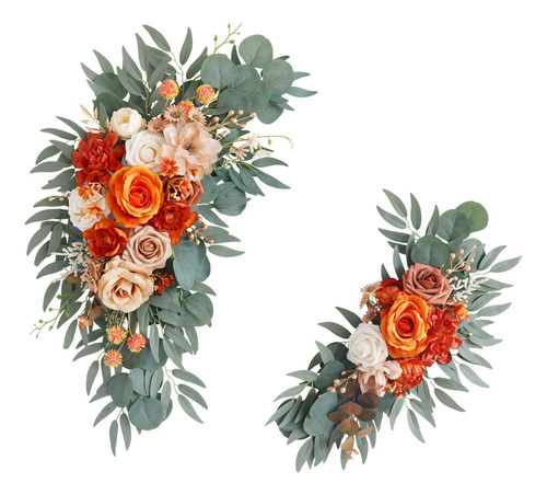 2 Botas Florales Artificiales Con Forma De Arco De Boda Para