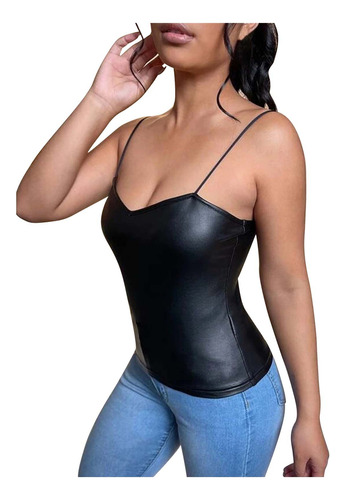 Camisoles De Piel Delgada Con Cuello En V Para Mujer, Club N