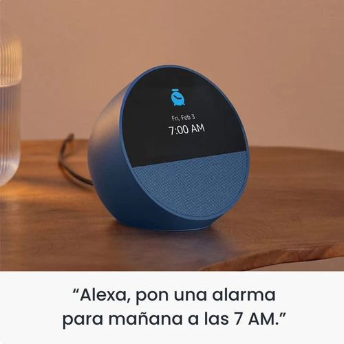 Amazon Echo Spot Última Generación 2024 Alexa Color Azul