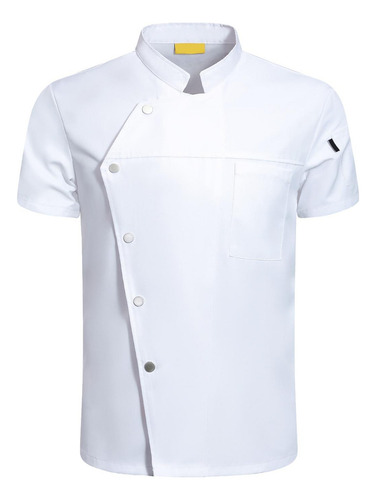 . Chef Coat Jacket Snap Button Ropa Uniforme For Cocina