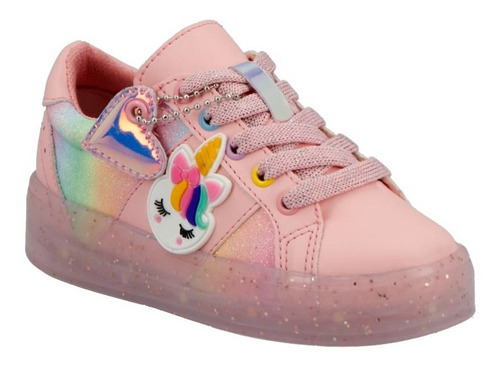 Tenis Kss 3728 Para Niña Cómodos Luces Moda Talla 15 Al 17.5