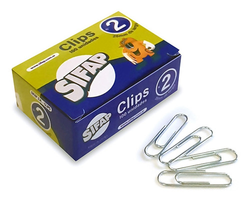 Clip Sifap N° 2 Numero 2 X 100 Unidades - 2,5mm