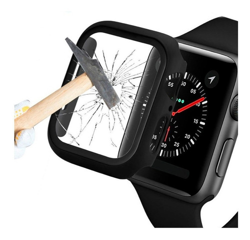 Capa Com Vidro Integrado Para Apple Watch 40mm Preto