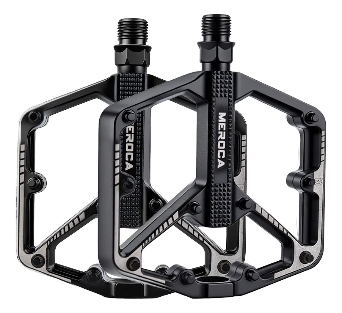 Pedal De Aluminio Para Bicicletas De Montaña Pedal Antideslizante De Aluminio Para Bicicletas De Montaña Pedal Negro Seguro Para Bicicletas De Montaña