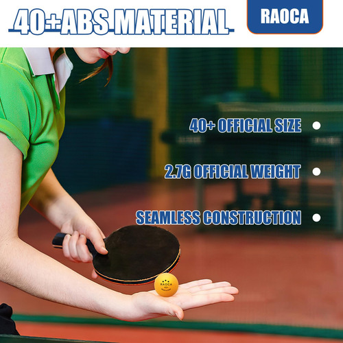 Raoca Pelotas De Ping-pong De 3 Estrellas Más De 40 Pelotas Amarillo