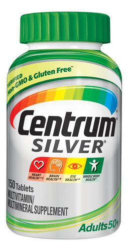 Centrum Silver Multivitaminico Adultos 50 Plus, 150 Unidades