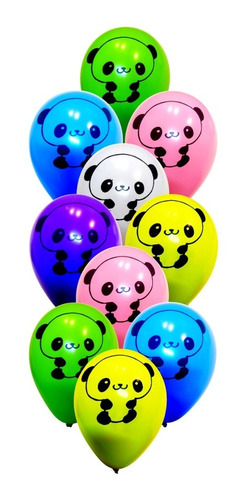 Globos Panda Impresos X 10u 