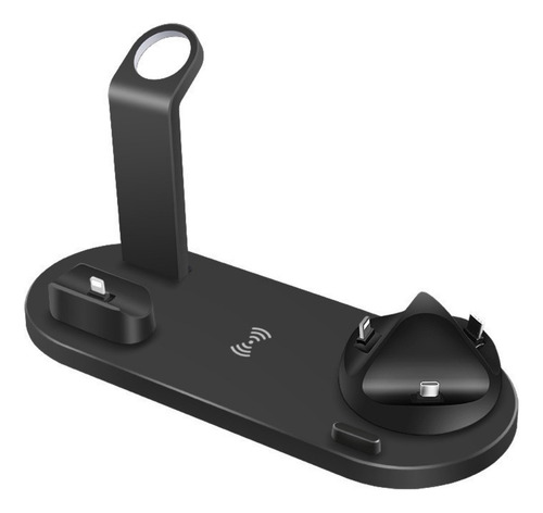 Base De Carregamento Indução 7 Em 1 Para Iphone E Smartphone Preto