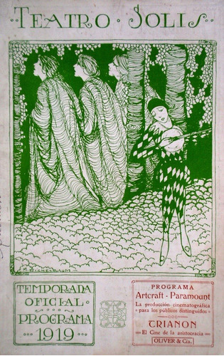 Revista Del Teatro Solis Temporada Oficial Programa Año 1919