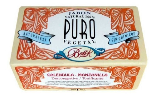 Botik Jabon Puro Natural En Barra Calendula Manzanilla X 85g