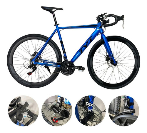 Bicicleta Speed Aro 700 Tyt Road 2023 Shimano 21v - Azul