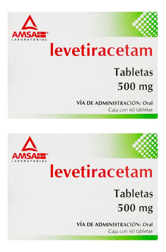 Pack De 2: Levetiracetam 60 Tabletas 500mg