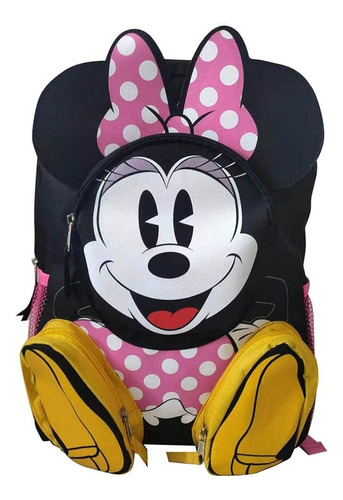 Minnie Mouse Mochila Backpack Fast Forward Con 3 Bolsas