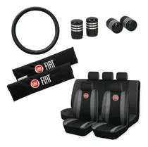Comprar Funda Tela Y Ecocuero Fiat + C. Volante Y Cinto + Tapas