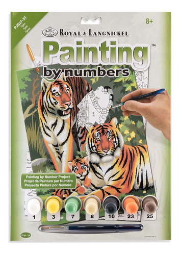 Actividad Pintura Numero Para Niño Diseño Tigr