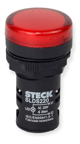 Piloto Led 22mm Rojo 110v (ac) Steck Grupo Schneider