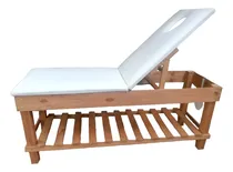 Comprar Camilla Masaje Depilación Spa De Madera Reclinable Blanco