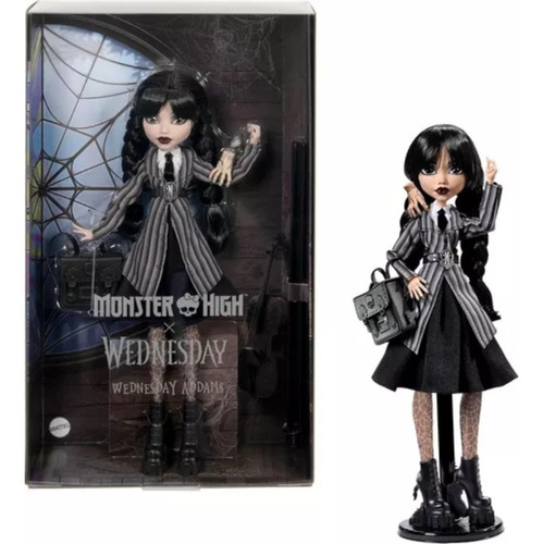 Muñeca Y Accesorios Monster High Wednesday Addams, 25 Cm