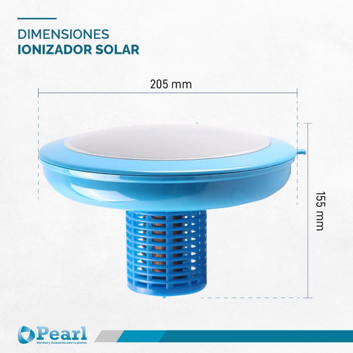 Imagen 8 de 12 de Ionizador Solar Pileta Pearl Anti Cloro Sarro Y Bacterias