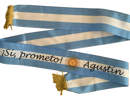 Banda Promesa Jura A La Bandera Arg Personalizada C/nomb X20 Argentina