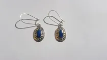 Comprar Aros Plata Fina 925 Con Piedra Lapislázuli Natural 