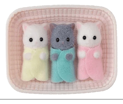 Trillizos Gatos Persa Sylvanian Families Gato Persa Original