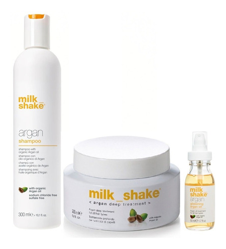 Kit Milk Shake Argan Sha+mas+ac - mL a $693