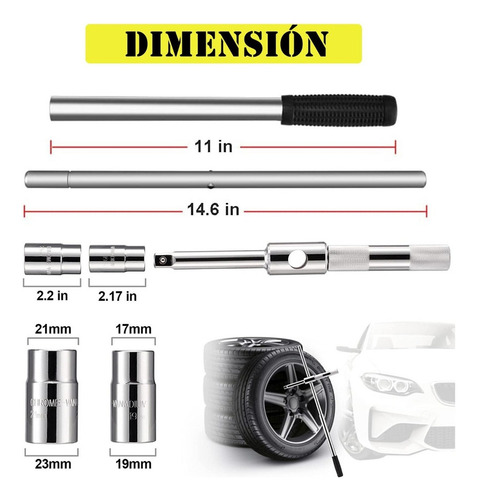 2024 Llave Cruzada Extendida Universal De 4 Vías De 23''