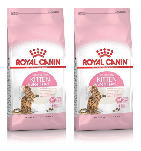 Kit 2 Unidades Ração Kitten Castrado 400g Royal Canin