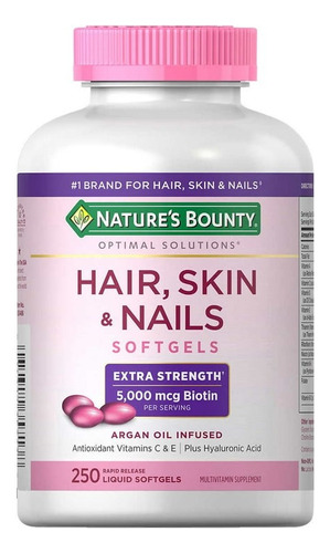 Hair,skin & Nails 5,000mcg Biotin 250 Softgels,nature's Boun