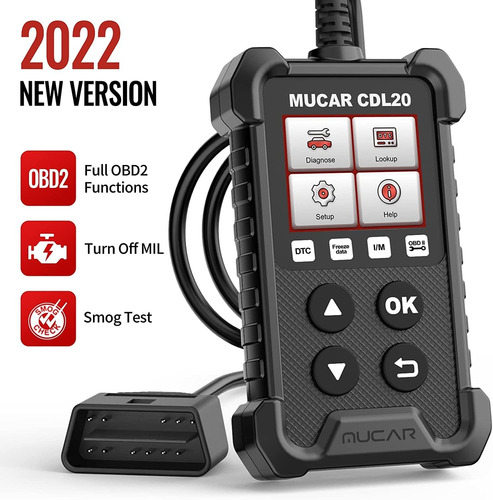 Escáner Vehicular Obd2 Mucar Cdl20, Biblioteca Dtc, Evap