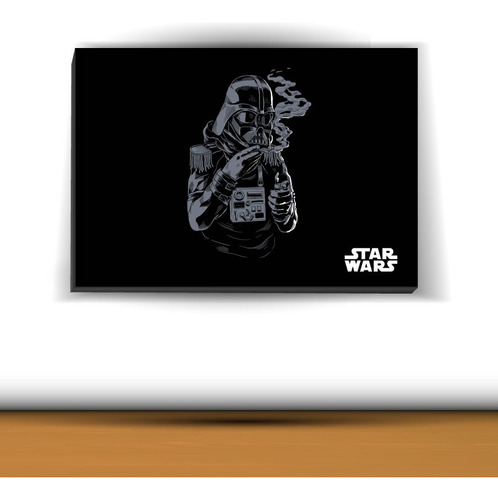 Cuadro Decorativo Del Personaje De Darth Vader Negro