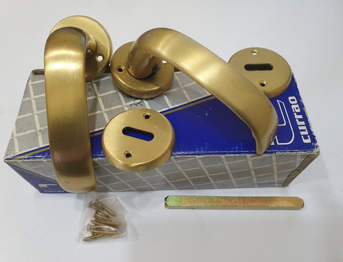 Imagen 3 de 5 de Manija Currao Doble, Latina2 Bronce Patine Laqueado Con Boca