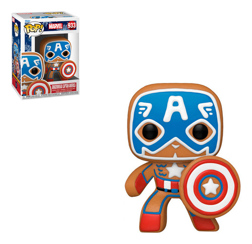 Funko Pop Marvel Holiday - Pan de jengibre Capitán América 933