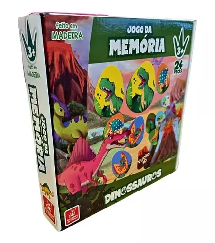 Jogo Memória Dinossauros 24 pçs