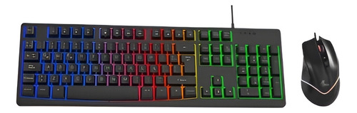 Kit De Teclado Y Mouse Xtech Xtk-530s Gaming Usb Negro