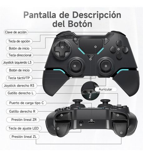 Js Control Inalámbricos Mando Gamepad Joystick Para