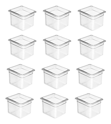 Set De 12 Insertos De Policarbonato Inpose-6 (17.5x16x15cm) Color Agua