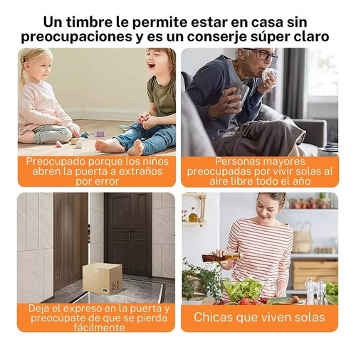 Timbre Wifi Inteligente, Video Timbre Inalámbrico, Tuya, Interfono De Voz Variable, Modo De Visión Nocturna, Audio Bidireccional, Almacenamiento En La Nube, Vigilancia En Tiempo Real