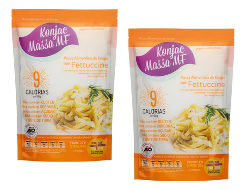 Kit 2 - Fettuccine Konjac Massa Mf 9 Kcal Por 100g - 2x270g